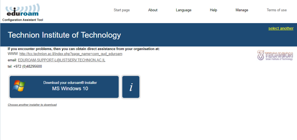 eduroam site Windows